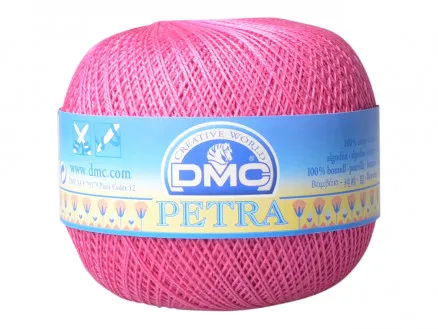 DMC Petra nr. 8 Hæklegarn Unicolor 53805 Cerise