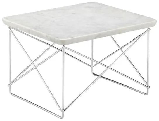 Vitra Occasional LTR Sengebord Lys Marmor/Krom